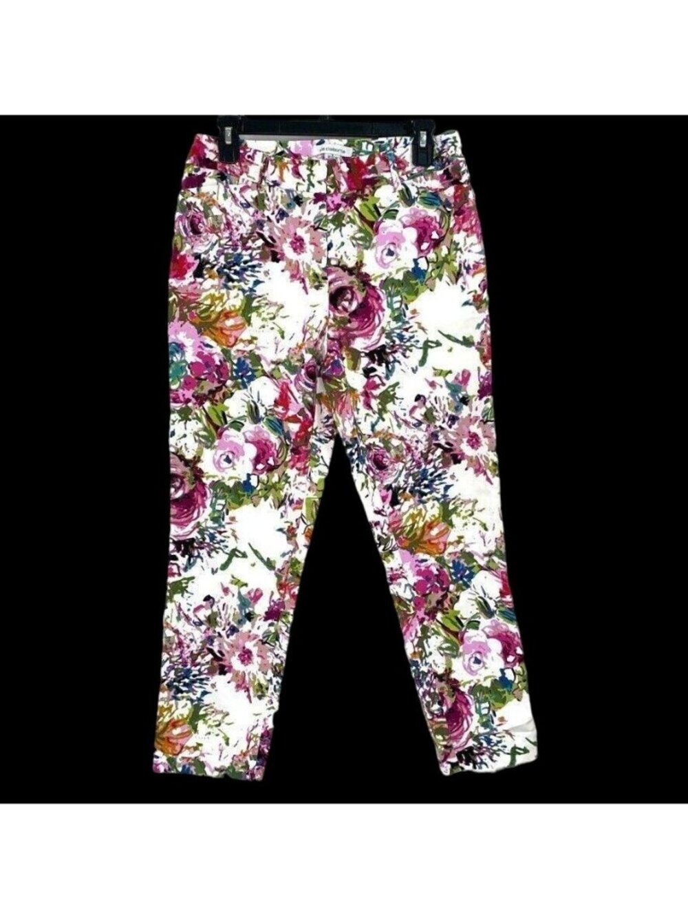 Liz Claiborne Above Ankle Pants Womens Size 6 Stretch Straight Leg Pink Zipper
